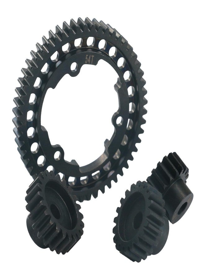 POLANTA 54T 1 Mod Hardened Steel Spur Gear with 18T+20T+22T Motor Pinion Gear for Traxxas 1/5 X-Maxx 1/7 XO-1 1/10 Maxx 1/10 E-REVO 2.0 VXL, Replace 6447 (54T) - Image 5